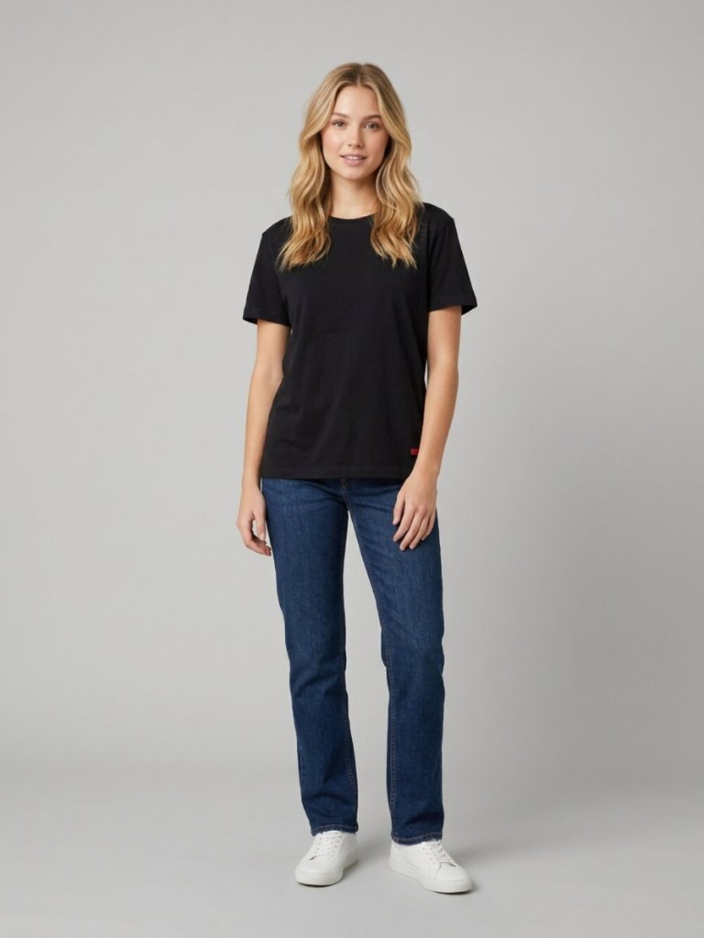 2/$30 Levi's Single Stitch Cotton Blank Tee Short Sleeve Black Large #A4387
